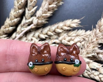 Horse clip-on earrings | horsy clips for unpierced ears | equine ear clips for horse, animal lover | flat back earrings | horse breeder gift
