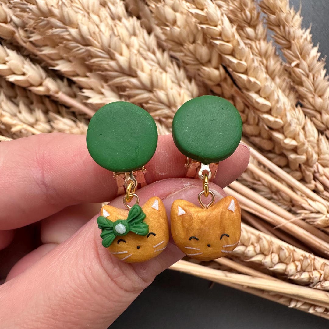 Australia Fox And Ginger Earrings Ginger Dangling Cat Ear Clips