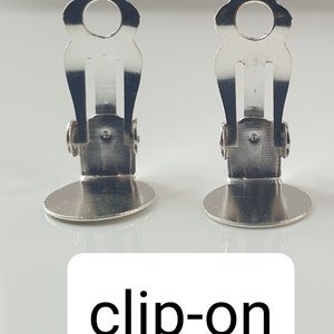 Clip on earring silver color back