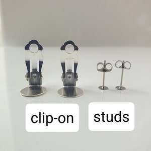 Puces d'oreilles clip ver et feuille dépareillées Pinces à chenilles vertes cottage core pour oreilles non percées Cadeau de vers de terre pour fille, femme image 5