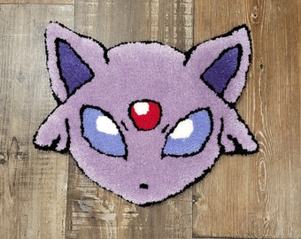 Espeon Portrait Tufted Rug - Wall Decor - Soft and Cozy - Handmade