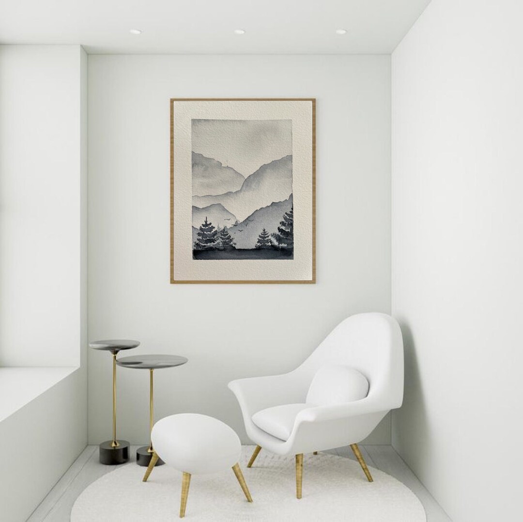 Interior Watercolor Painting - Etsy