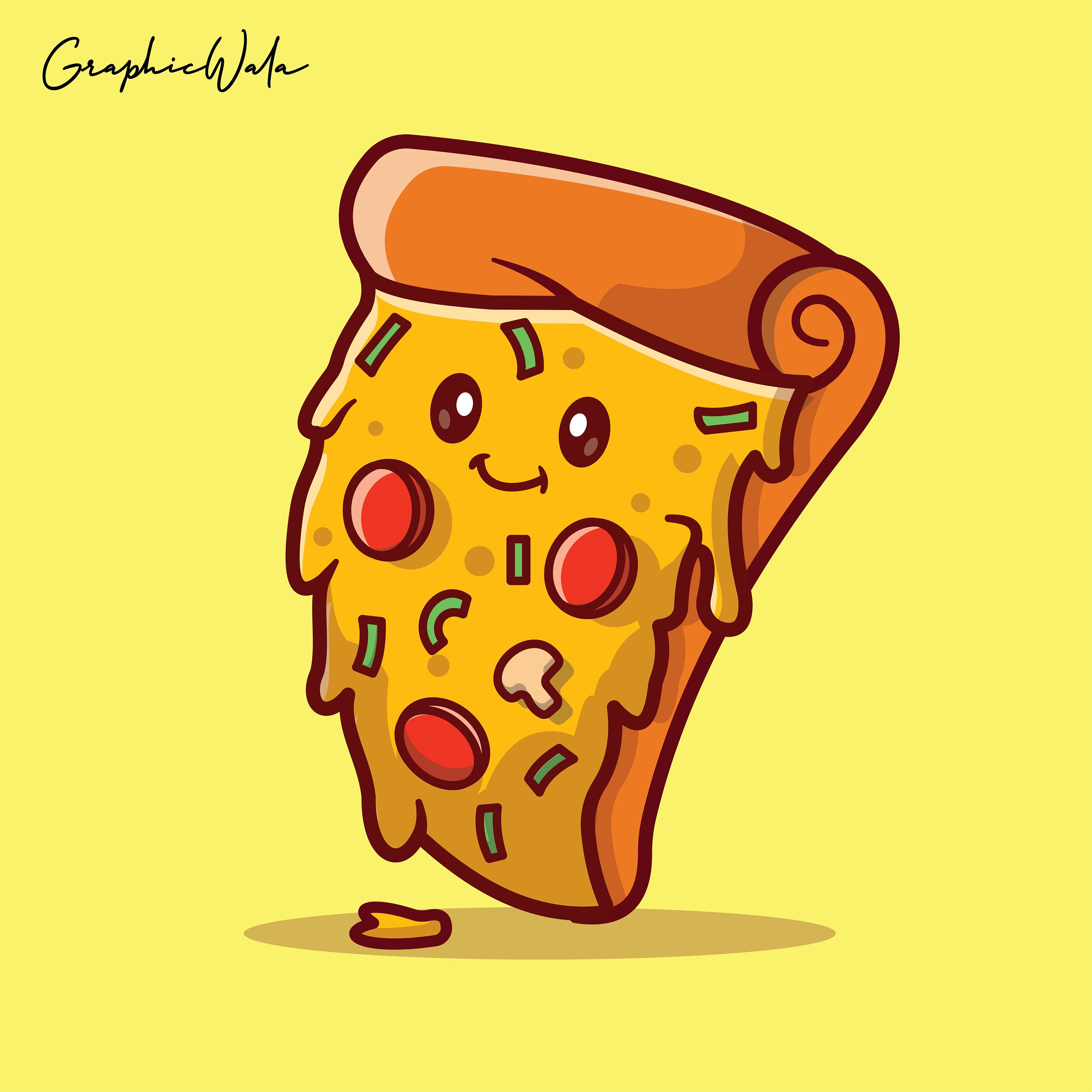 Cute Pizza Food Smiling Cartoon Vector Icon PNG - Etsy Cute Pizza Food Smiling Cartoon Vector Icon PNG - Etsy