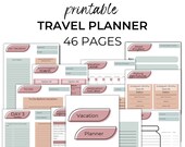 Travel Planner Printable, Trip Itinerary Planner, Trip Planner Printable, Holiday Planner Insert, Vacation Planner, Travel Journal, Download