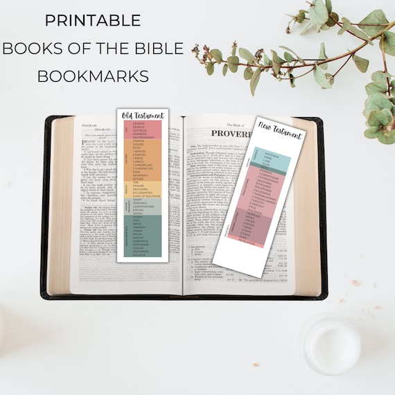 Printable Books of the Bible Bookmarks Christian Bookmark - Etsy