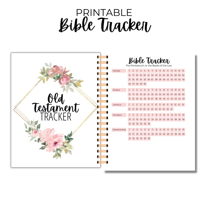 Printable Bible Tracker, Bible Reading Tracker, Books of the Bible Tracker, Bible Book Tracker Bible Reading Log A4 A5 US Letter Half Letter image 2