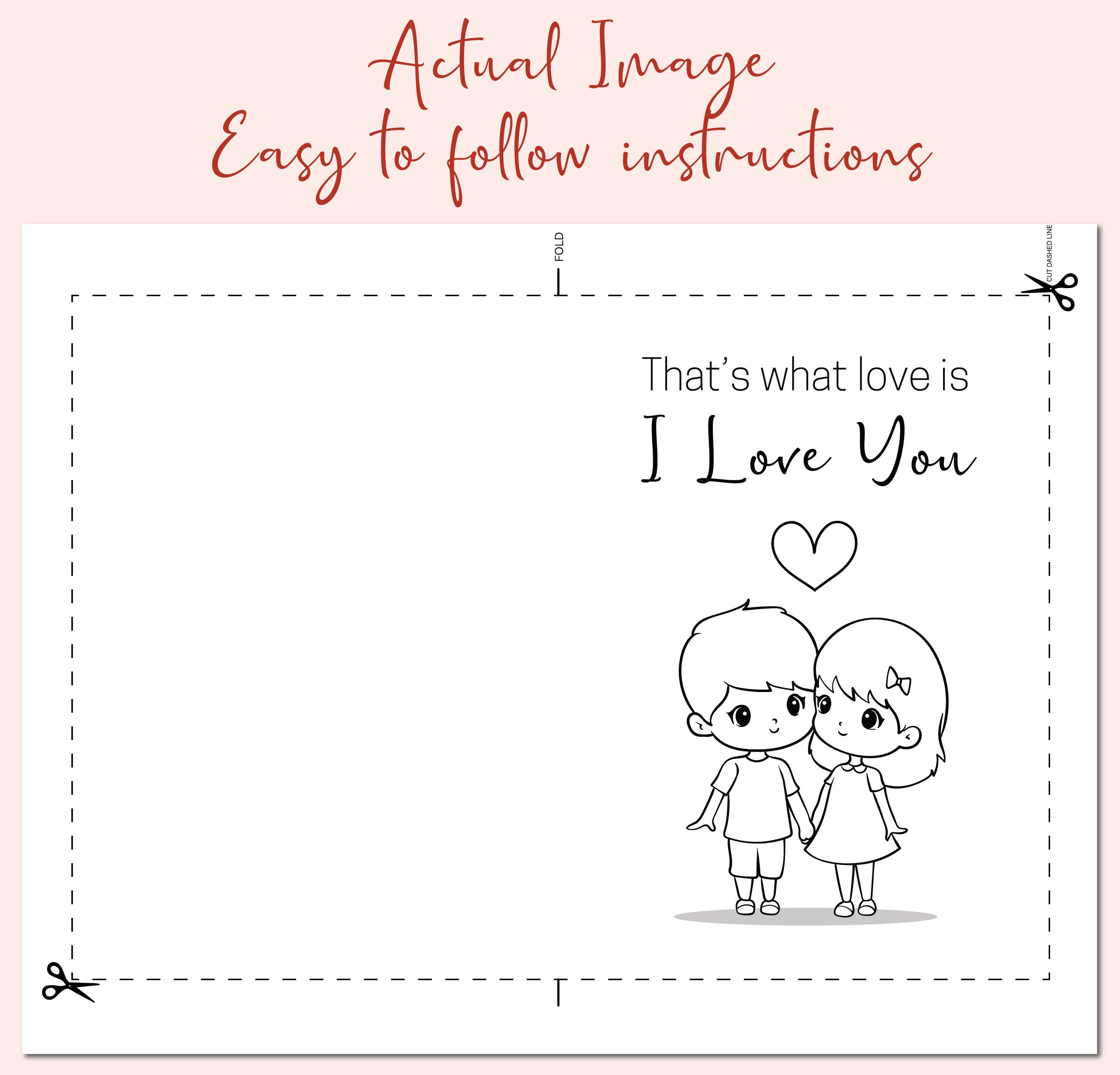Printable Cute Love Greeting Card, Printable I Love You Card ...