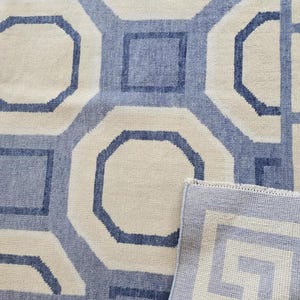 Handmade Oushak Rug: New Zealand Wool Turkish Knot Carpet