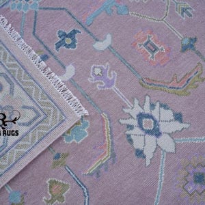 Turkish Oushak Colorful 100% Wool Area Rug | Hand Knotted Rug, Handmade Rugs For Living Room - Antique Contemporary 8x10, 9x2, 10x14 Rugs