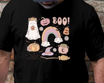Boo T-Shirt, Unisex Kurzarm T-Shirt, Halloween Shirt, Geist Shirt, lustiges Halloween T-Shirt, Halloween Geschenk
