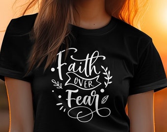 Geloof over angst, unisex T-shirt met korte mouwen