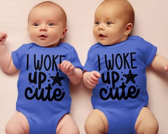 I woke up cute Cute baby onesie, Newborn baby gift, Funny baby clothes, Funny sayings bodysuit