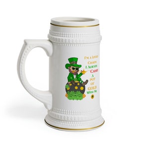 St Patrick&#39;s Day Beer Stein Mug - Green Beer Stein Mug Gift for Irish Beer Fans - Perfect Irish Souvenir & Gift for St Patrick&#39;s Day!