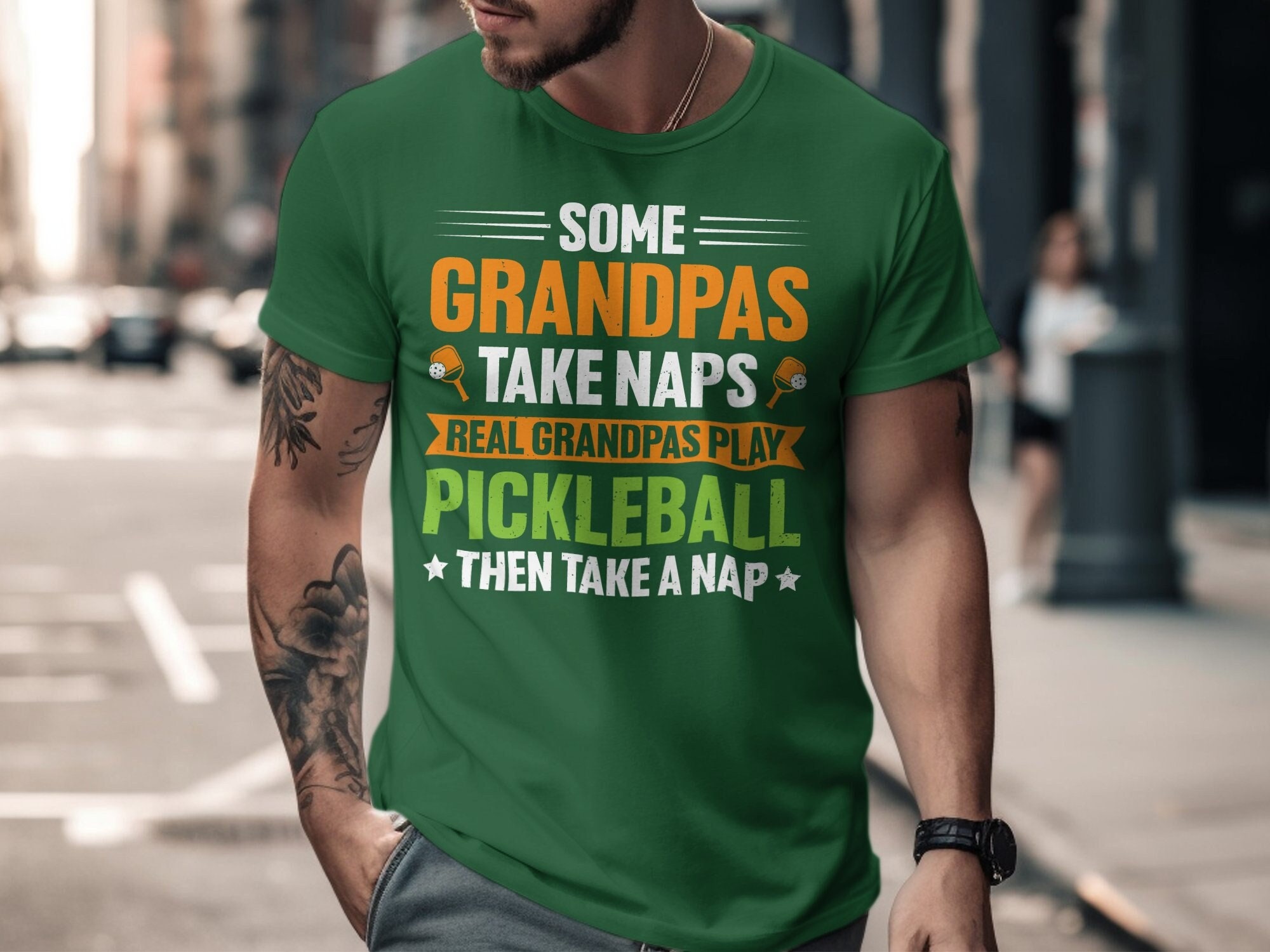 Mens Real Grandpas Play Pickleball T-Shirt Mens Real Grandpas Play Pickleball T-Shirt