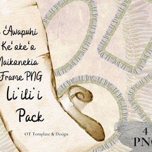 Micronesian White Ginger Lei Frame PNG Liilii Pack Hawaiian Flower Border Tropical Clipart Sublimation Design Digital Art Instant Download
