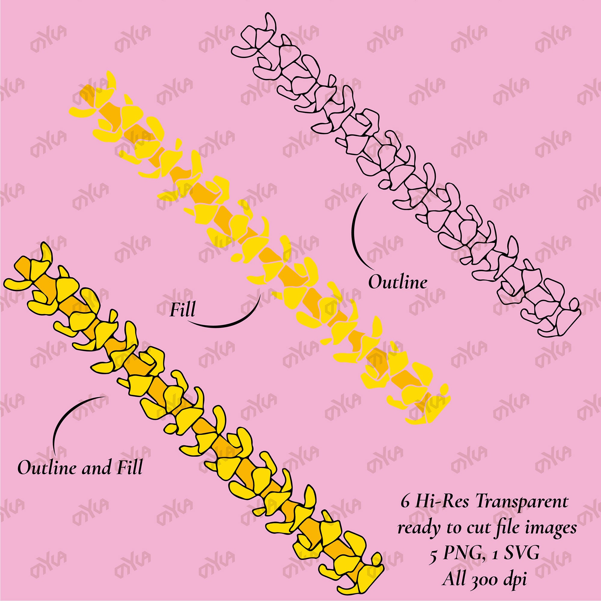 Puakenikeni Lei SVG Cut File, PNG Files, Digital Instant Download Etsy