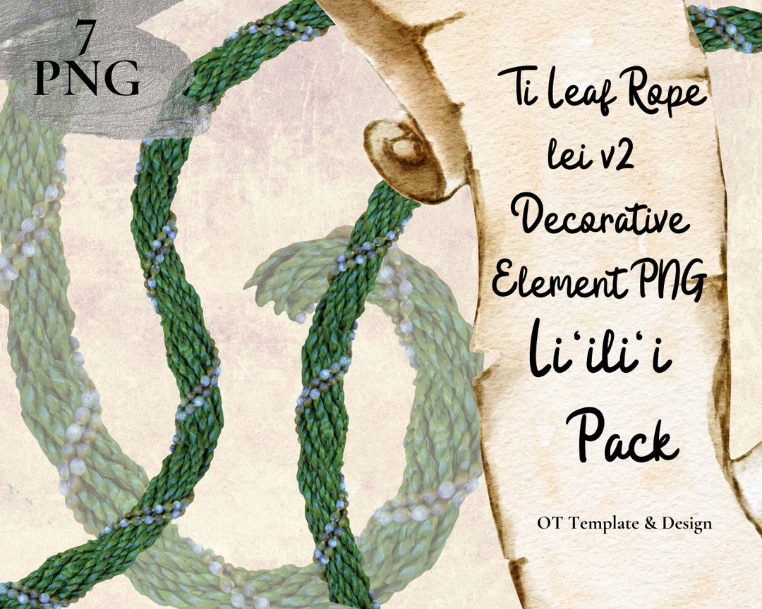 Ti Leaf Rope Lei, Hawaii Flower PNG Decorative Element, Floral ...