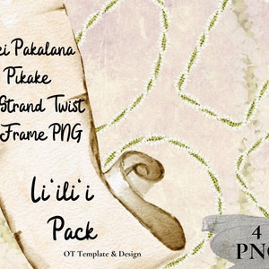 Collar de flores de tres hilos Pakalana Pikake, paquete PNG con borde de flores hawaianas, diseño de imágenes prediseñadas tropicales, descarga instantánea de Li'ili'i Pack - v2