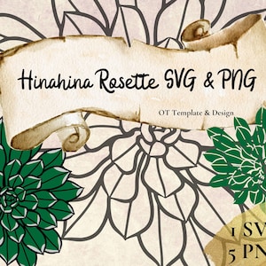 Hinahina Leaf Rosette SVG Cut File Beach Heliotrope Plant PNG Clipart, Tropical Plant Sublimation Design Digital Instant Download