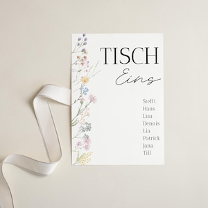 Sitzplan Hochzeit I Sitzordnung I Tischordnung I Finde deinen Platz I Sitzplatzwahl I Tischplan zum ausdrucken - Canva Template A5