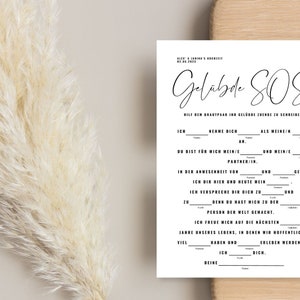 Gästekarte Hochzeit Gelübde SOS I Ausfüllkarte I Gästebuchkarten zum Ausfüllen I Hochzeitsspiel I Gästebuchkarte Hochzeit - Canva Vorlage A6