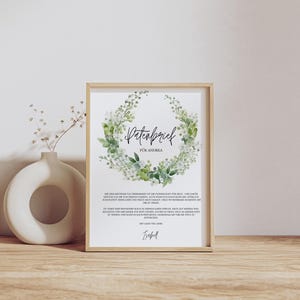 Póster Carta de Padrino I Regalo de Ahijado a Madrina Padrino I Carta de Bautismo I Bautismo I Comunión I Póster de Pared - Plantilla Canva A4