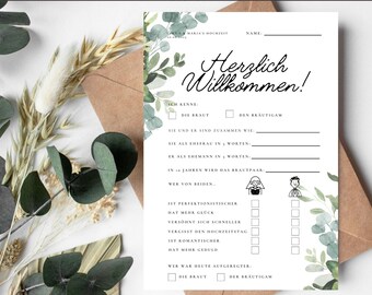 Wedding guest cards I Fill-in cards I Wedding game I Wedding time capsule I Guest book to fill out I Wedding gift - Canva template A6