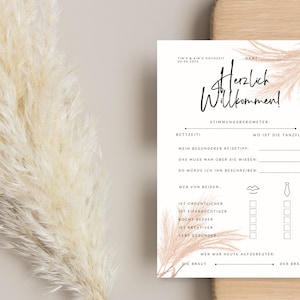 Bruiloft invulkaarten I gastenkaart I spel voor de bruiloft I tijdcapsule bruiloft I gastenboek om in te vullen I huwelijkscadeau Canva sjabloon A6