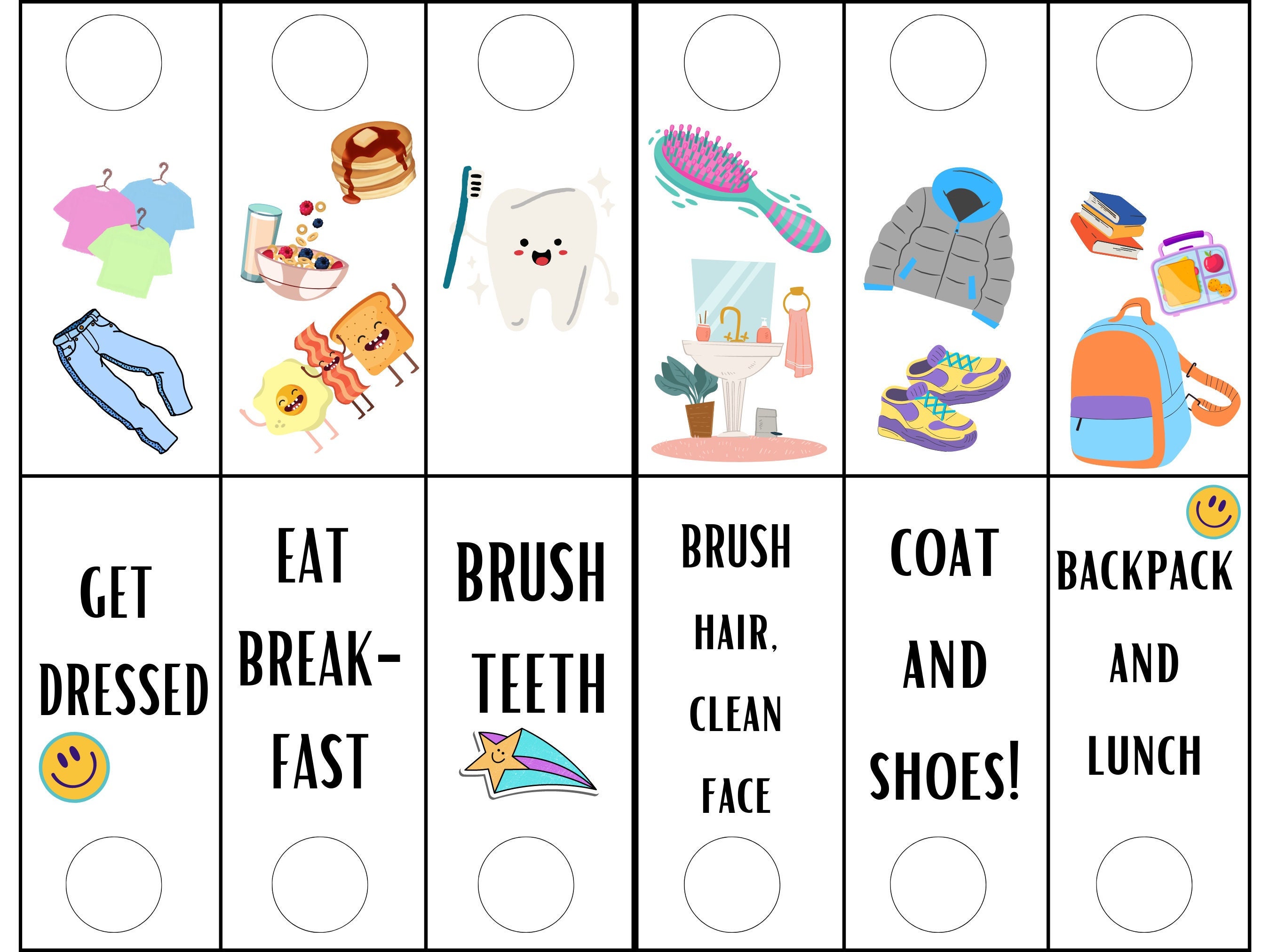Kids Morning Routine, Parenting Tool, Helpful Responsibility Chart ...