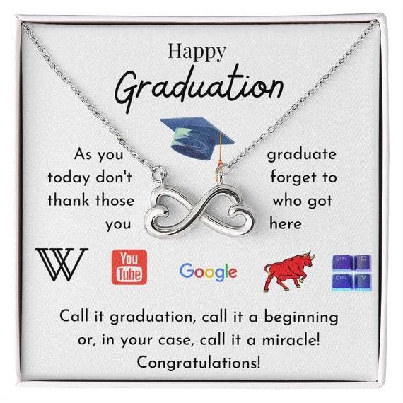 Graduation Gift for Her Congratulations Graduate Infinity Etsy