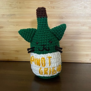 Wine Cat - Crochet Pattern [PATTERN ONLY]