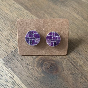 Orecchini a perno, Orecchini a perno in legno, Orecchini postali, Orecchini fatti a mano, Orecchini Boho, Orecchini donna, Orecchini con borchie in legno