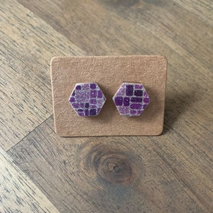 Orecchini a perno, Orecchini a perno in legno, Orecchini postali, Orecchini fatti a mano, Orecchini Boho, Orecchini donna, Orecchini con borchie in legno