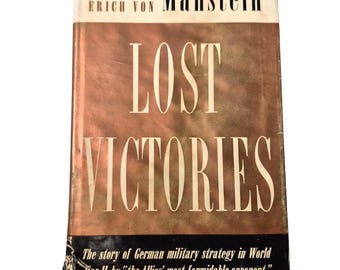 1958 Vittorie perdute Erich Von Manstein Storia militare della seconda guerra mondiale Copertina rigida Libro con sovraccoperta Vintage