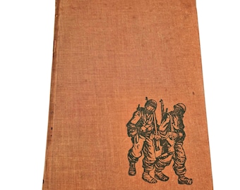 Libro de 1945 "Up Front Book" de Bill Mauldin: caricaturas de soldados de la Segunda Guerra Mundial, humor bélico.