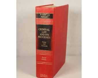 1969 criminal law and its processes cases materials book kadish paulsen 2nd ed