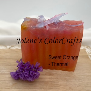Glycerin Soap, Floral scented, Vegan, Custom Made Glycerin Soap, Homemade Soap, Colorful Soap, Sweet Orange