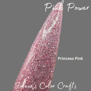 Glitter Pink Dip Powder for Nails Acrylic Dipping Powder with UV Glitter - Nail Art