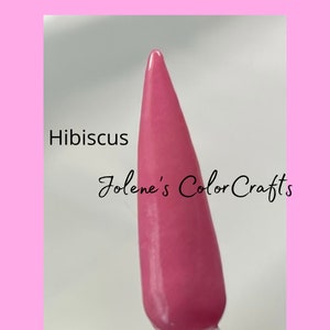 Pink Dip Powder for Nails - Hibiscus Acrylic Dipping Powder Long-Lasting Nail Color