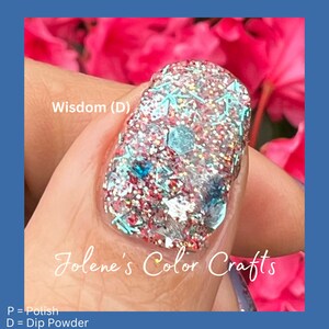 Silver Chunky Glitter Dip Powder for Nails - Acrylic Dipping Powder with Stars and Wisdom