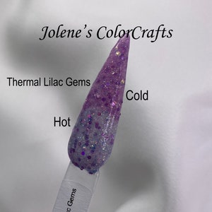 Thermal Lilac Gems Acrylic Dipping Powder for nails, Dip Powder, Colorful