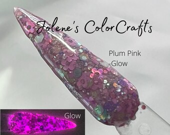 Purple Flower Dip Powder - Acrylic Nail Dip Powder in Plum Pink