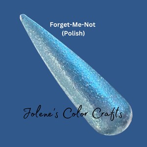 Nail Polish, Indie Nail Polish, Fingernail Polish, Forget-Me-Not, Blue, Iridescent, Shimmer, Vegan