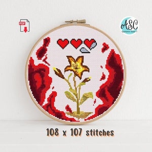 Healing the Gloom - Sundelion Zelda Tears of the Kingdom Cross Stitch Pattern - Downloadable printable PDF