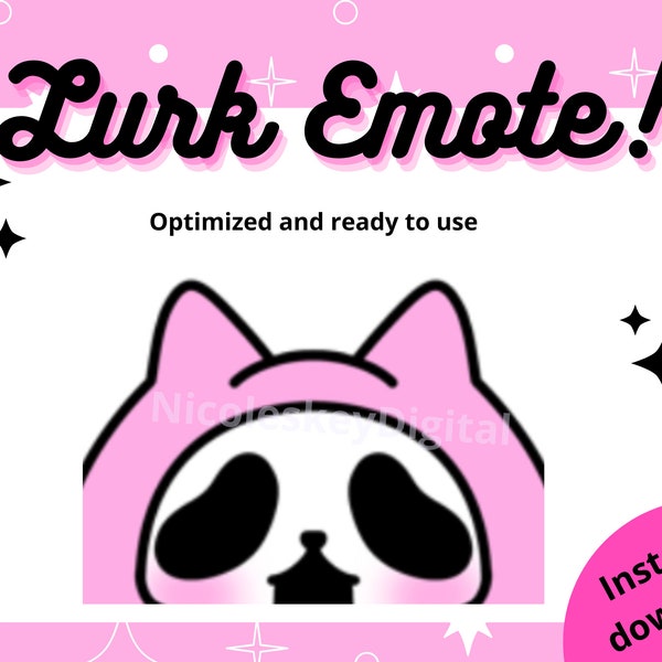 Lurking Ghost Kitty Emote Pink Spooky Movies Ghostface Horror Twitch Discord Kawaii Streaming Serial Killer Horror Goth Pastel Goth Emotes