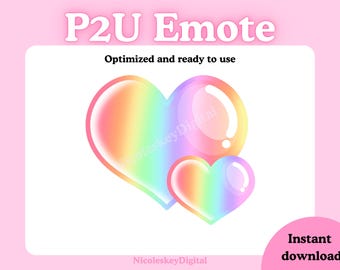 Pastell Regenbogen Pride Herz Emote für Twitch, Discord (Digitaler Download)