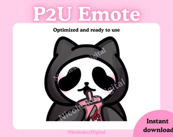 Schluck Geist Katze Emote: Gruseliges Kawaii Twitch Discord (Digital Download)