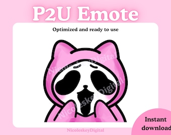 Schockiert Geister Kitty Emote, Pink Ghostface Horror (Digitaler Download)