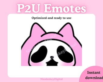 Pink Lauerndes Geist Kätzchen Emote, Gruseliges Kawaii auf Twitch Discord (Digital Download)