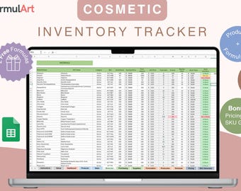 Kosmetikföretagens lagerspårning: Google Sheets och Excel-mall